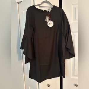 Black Ruffle Sleeve Dress